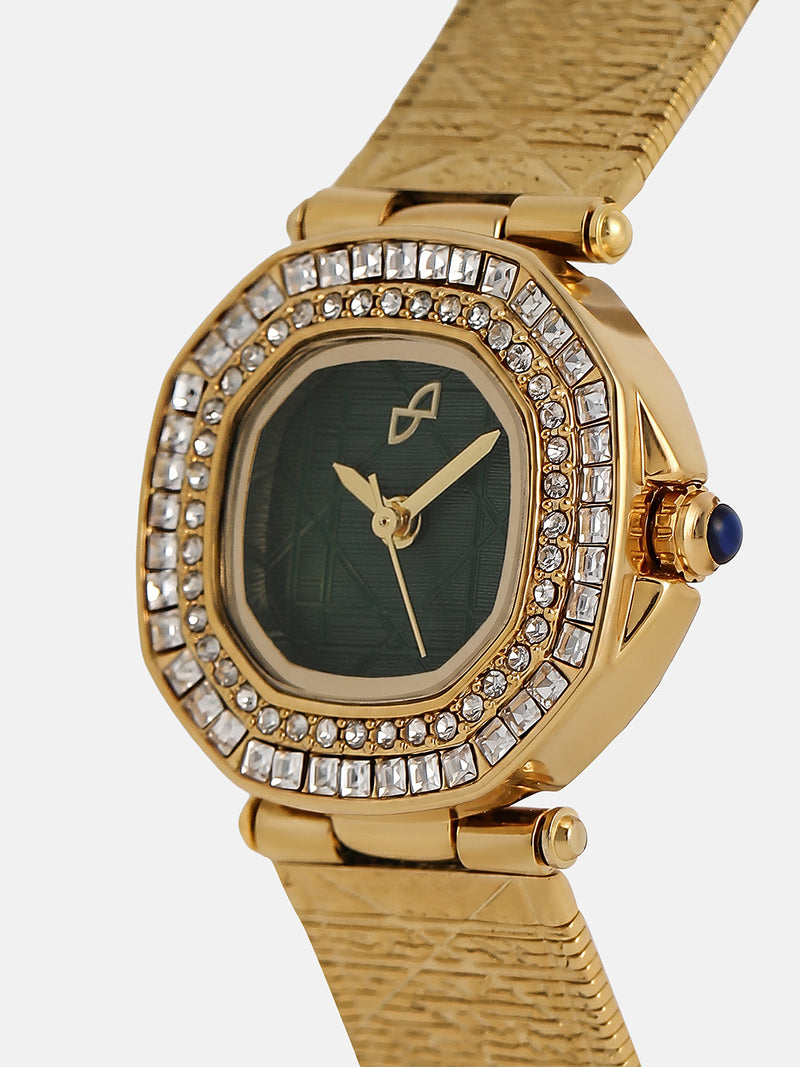 The Emerald Crystal Watch - Royal Gold
