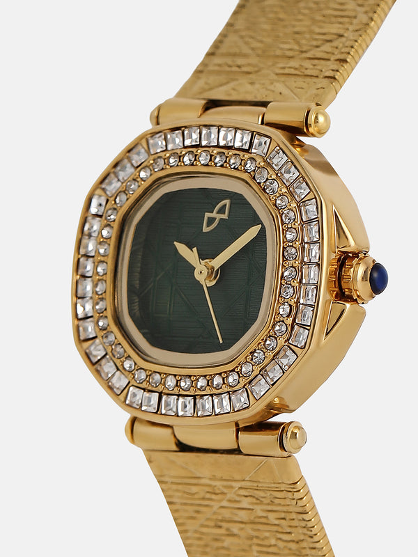 The Emerald Crystal Watch - Royal Gold