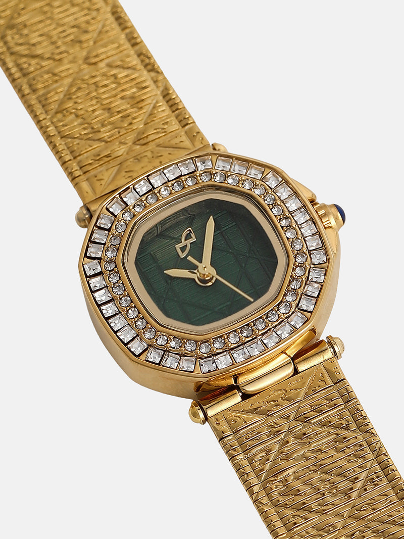 The Emerald Crystal Watch - Royal Gold