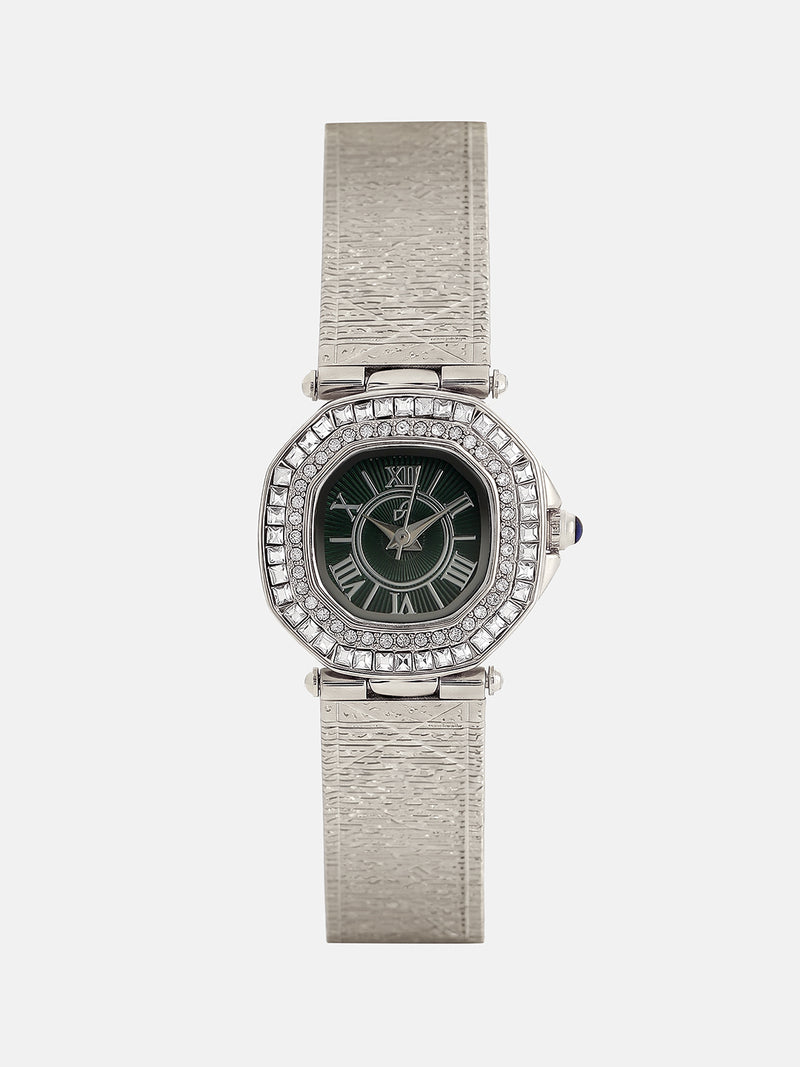 The Emerald Crystal Watch - Silver