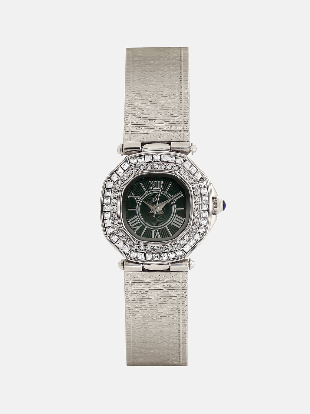 The Emerald Crystal Watch - Silver