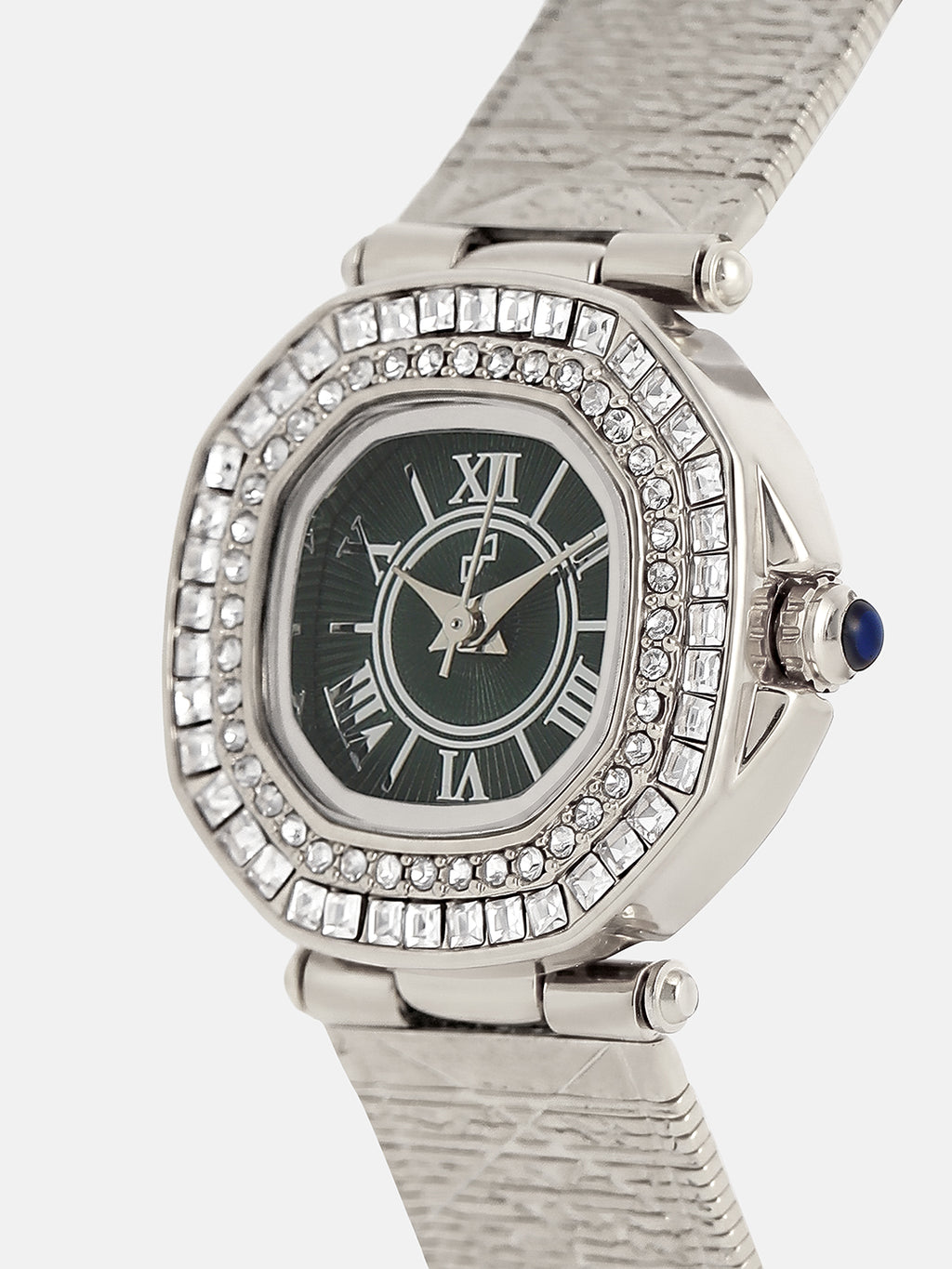 The Emerald Crystal Watch - Silver