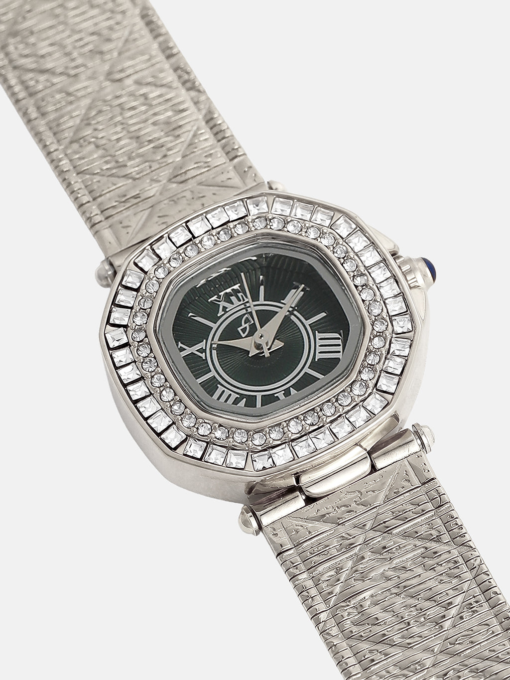 The Emerald Crystal Watch - Silver