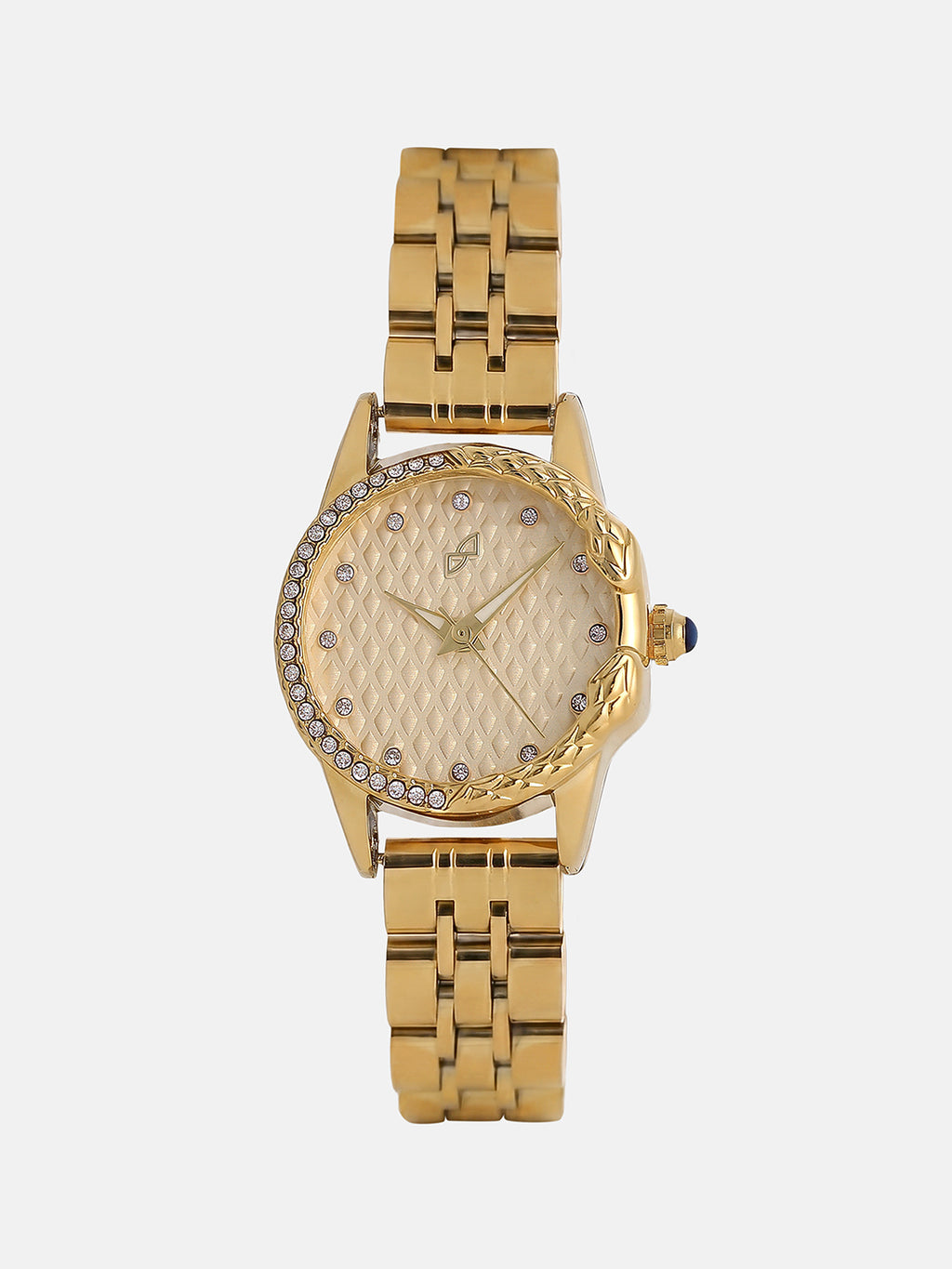 The Emerald Luxe Watch - Antique Gold