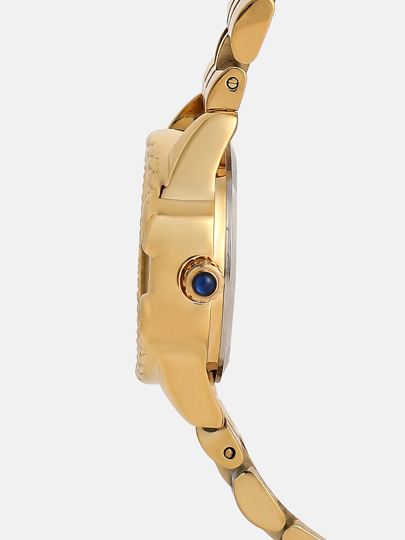 The Emerald Luxe Watch - Antique Gold