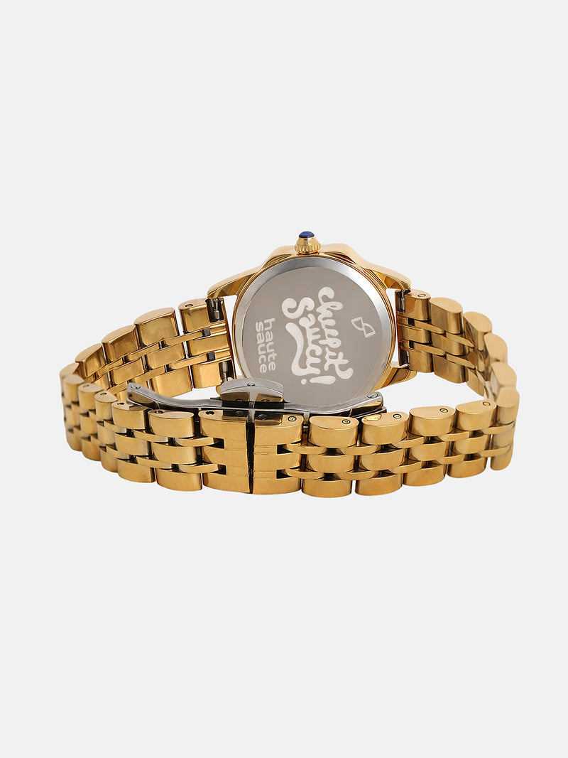 The Emerald Luxe Watch - Antique Gold