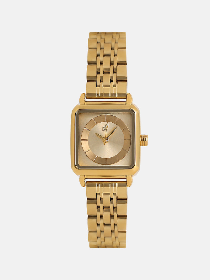 The Ruby Square Watch - Antique Gold