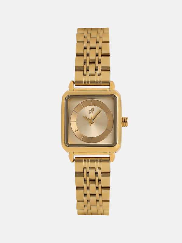 The Ruby Square Watch - Antique Gold