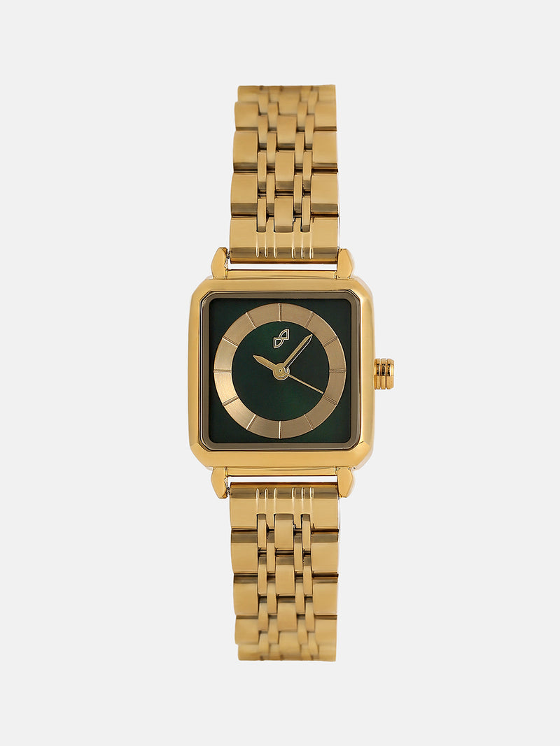 The Ruby Square Watch - Antique Gold