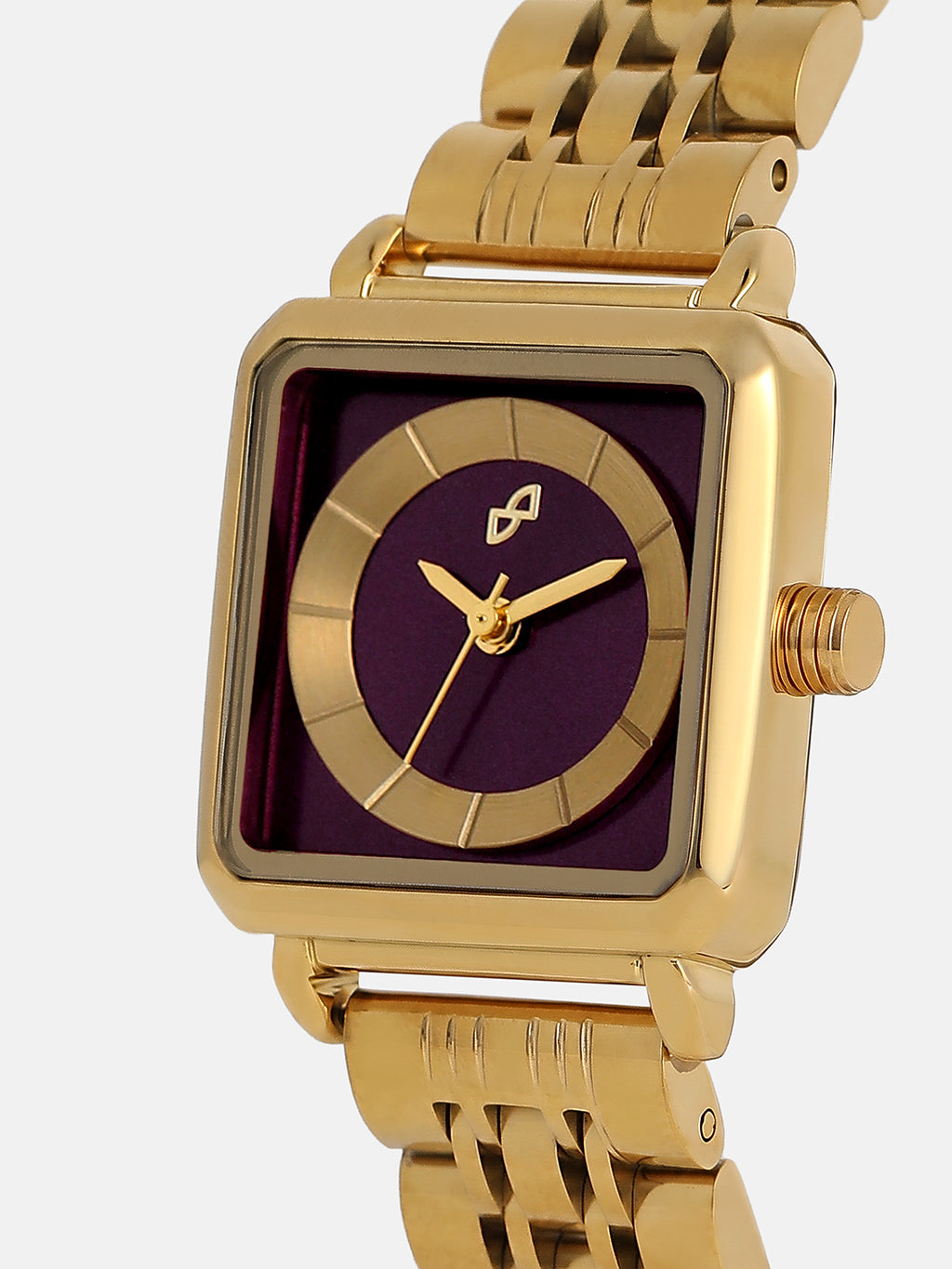 The Ruby Square Watch - Antique Gold
