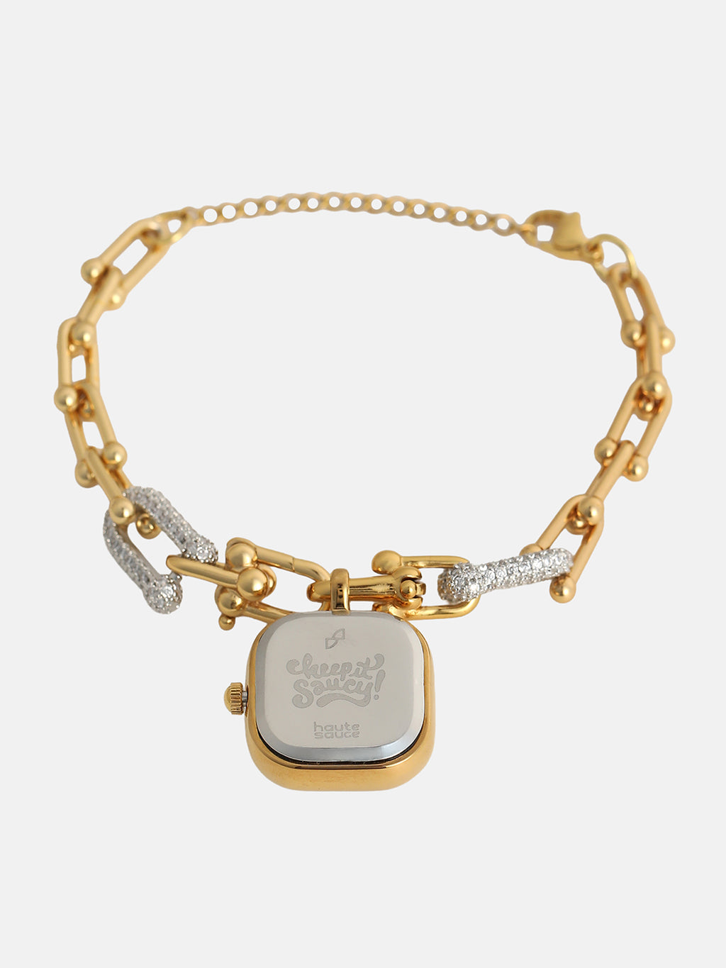 The Noir Rectangle Watch - Gold