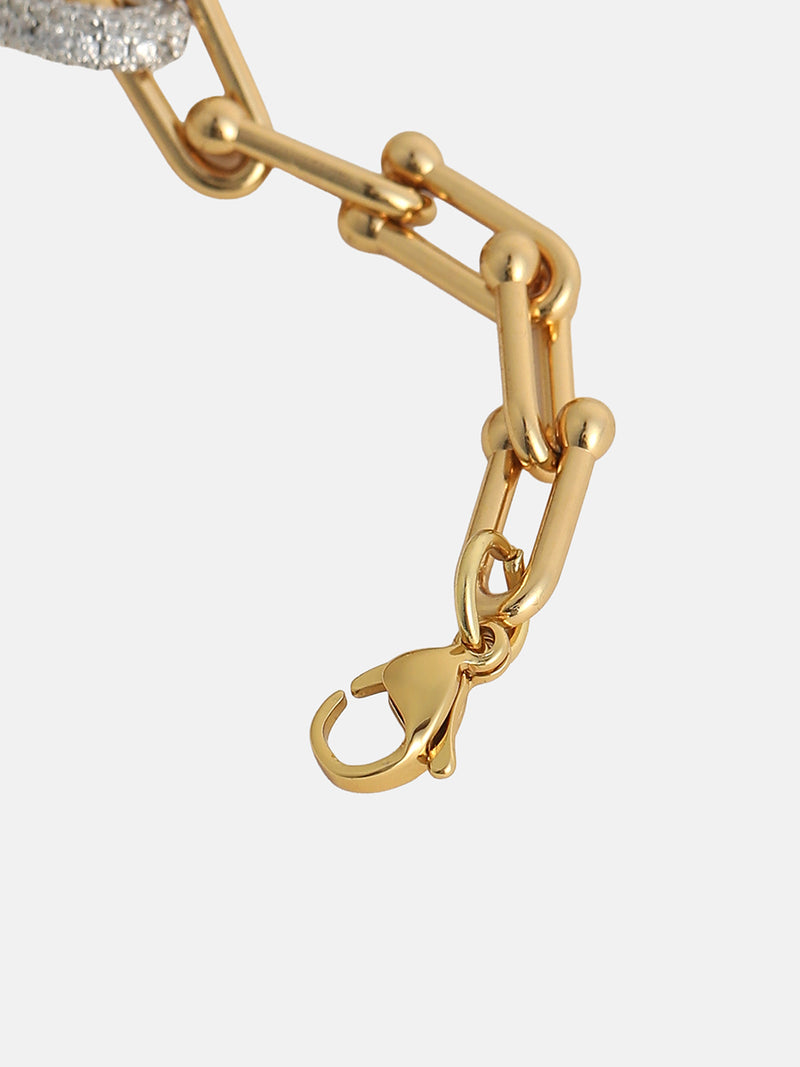 The Noir Rectangle Watch - Gold