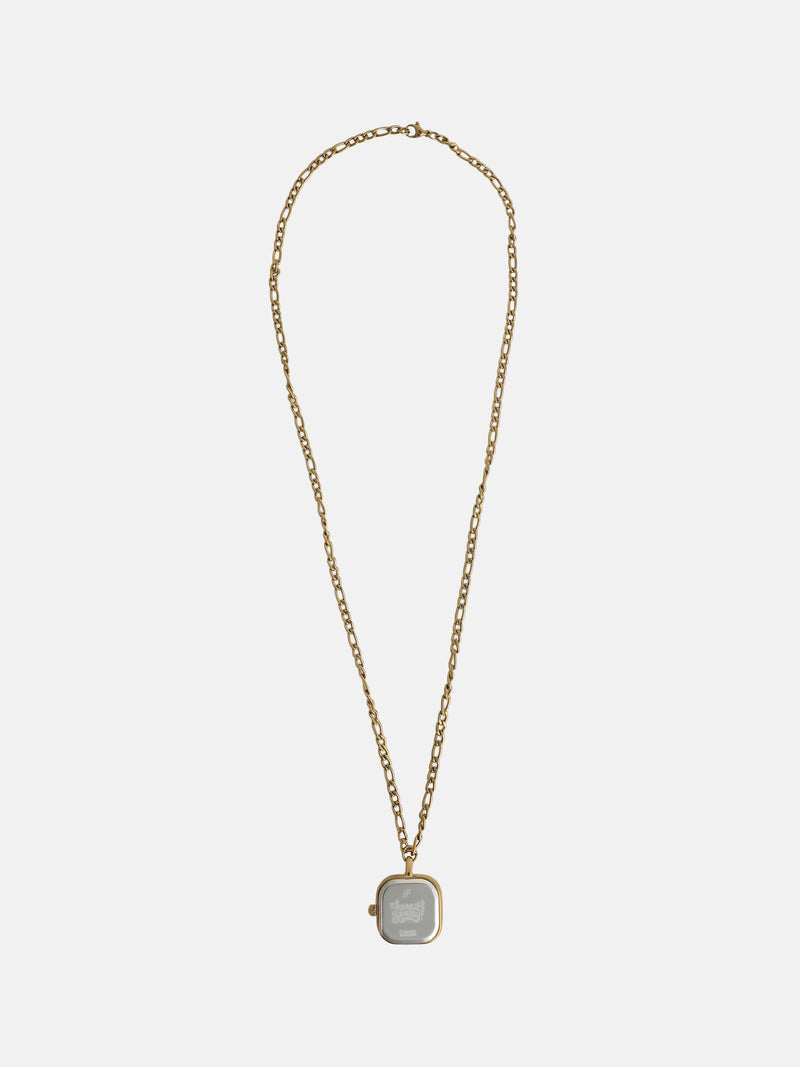 The Ruby Pendant Necklace Watch - Gold