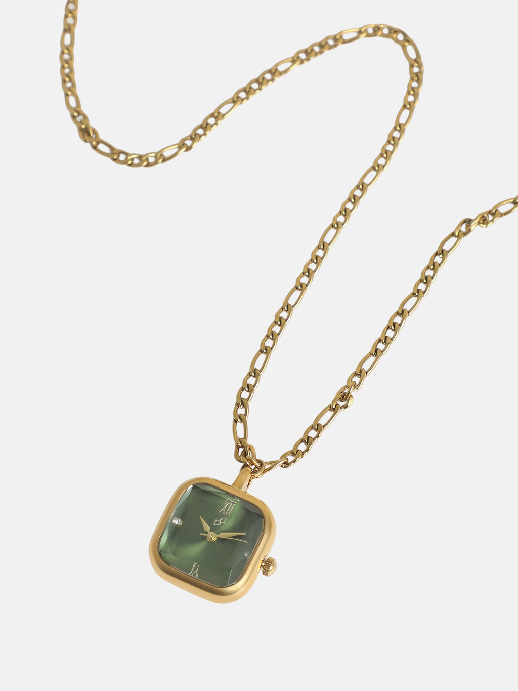 The Ruby Pendant Necklace Watch - Gold