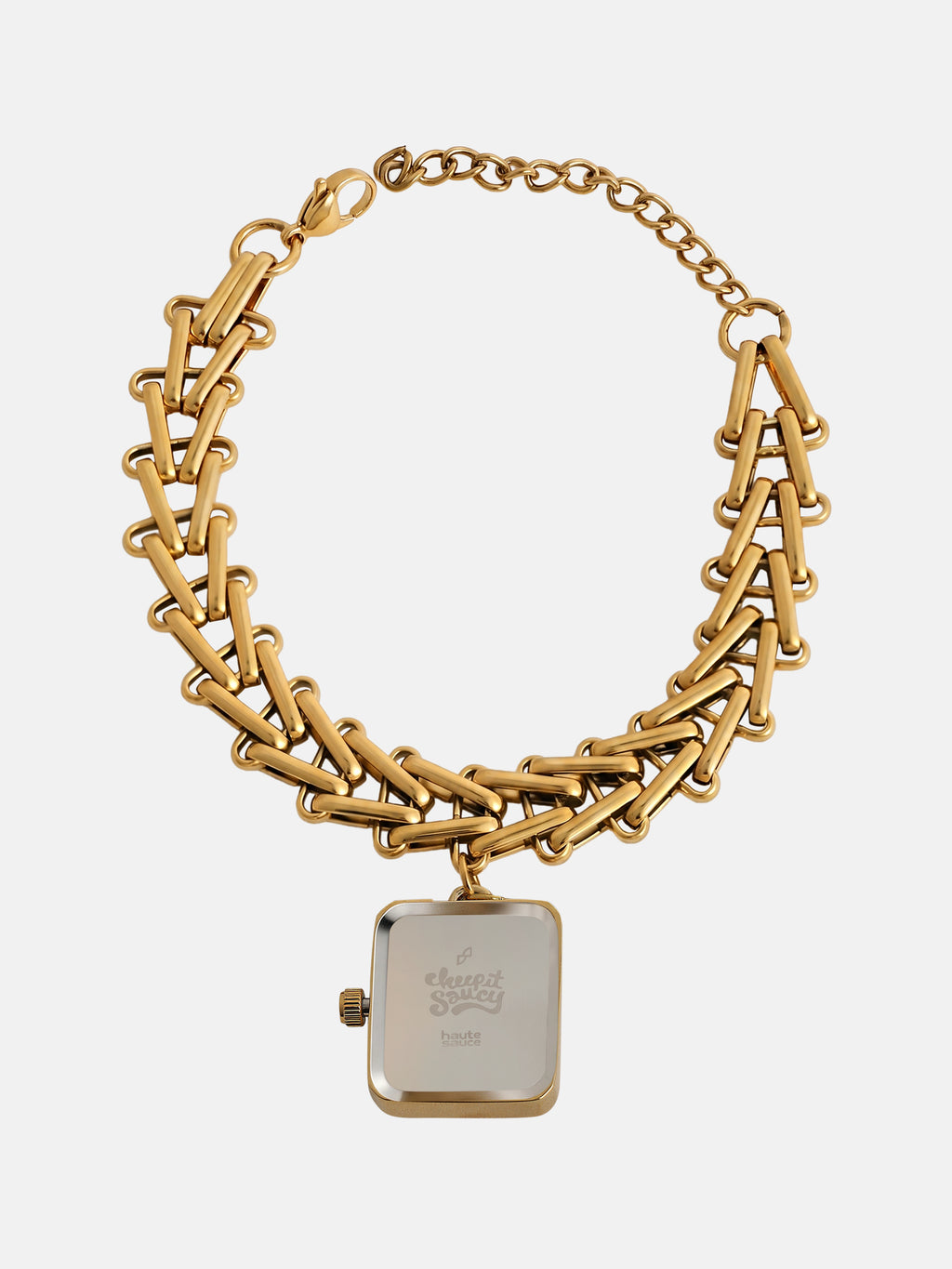 The Noir Charm Chain Watch - Gold