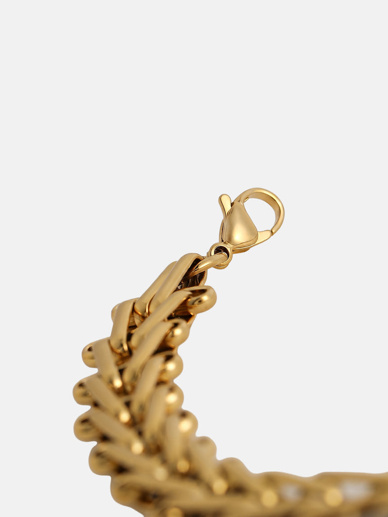 The Noir Charm Chain Watch - Gold