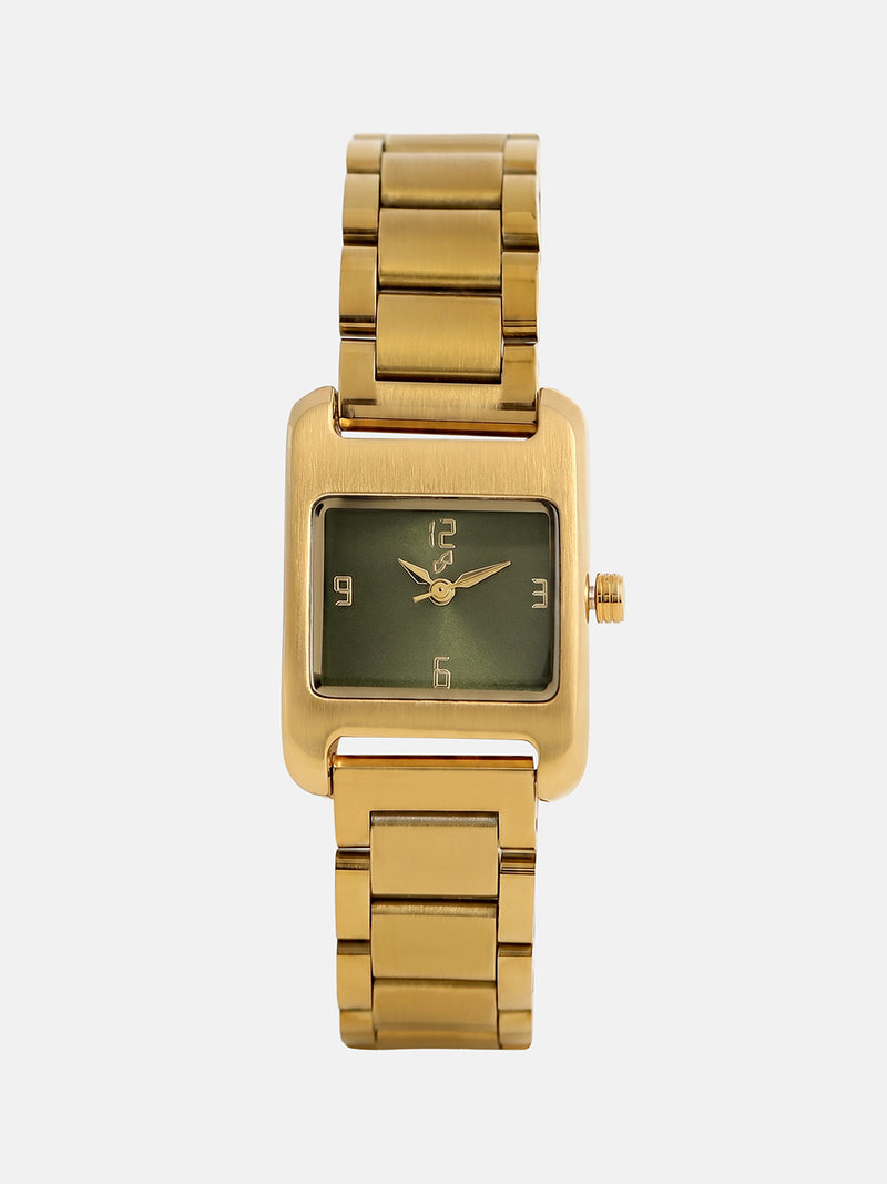 The Ivory Rectangle Watch - Gold