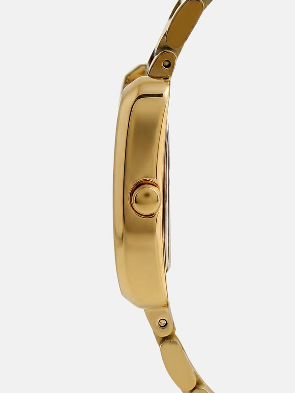 The Ivory Rectangle Watch - Gold