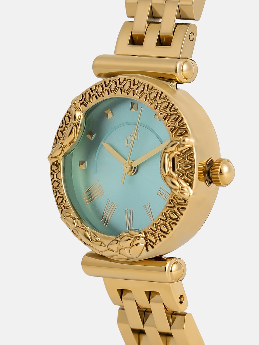 The Sapphire Marble Watch - Gold