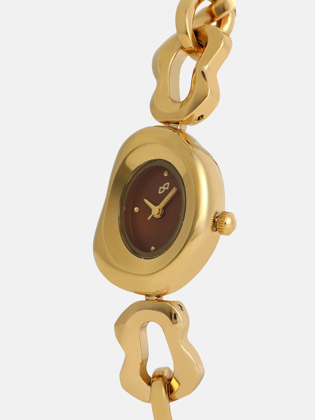 The Emerald Charm Chain Watch - Gold