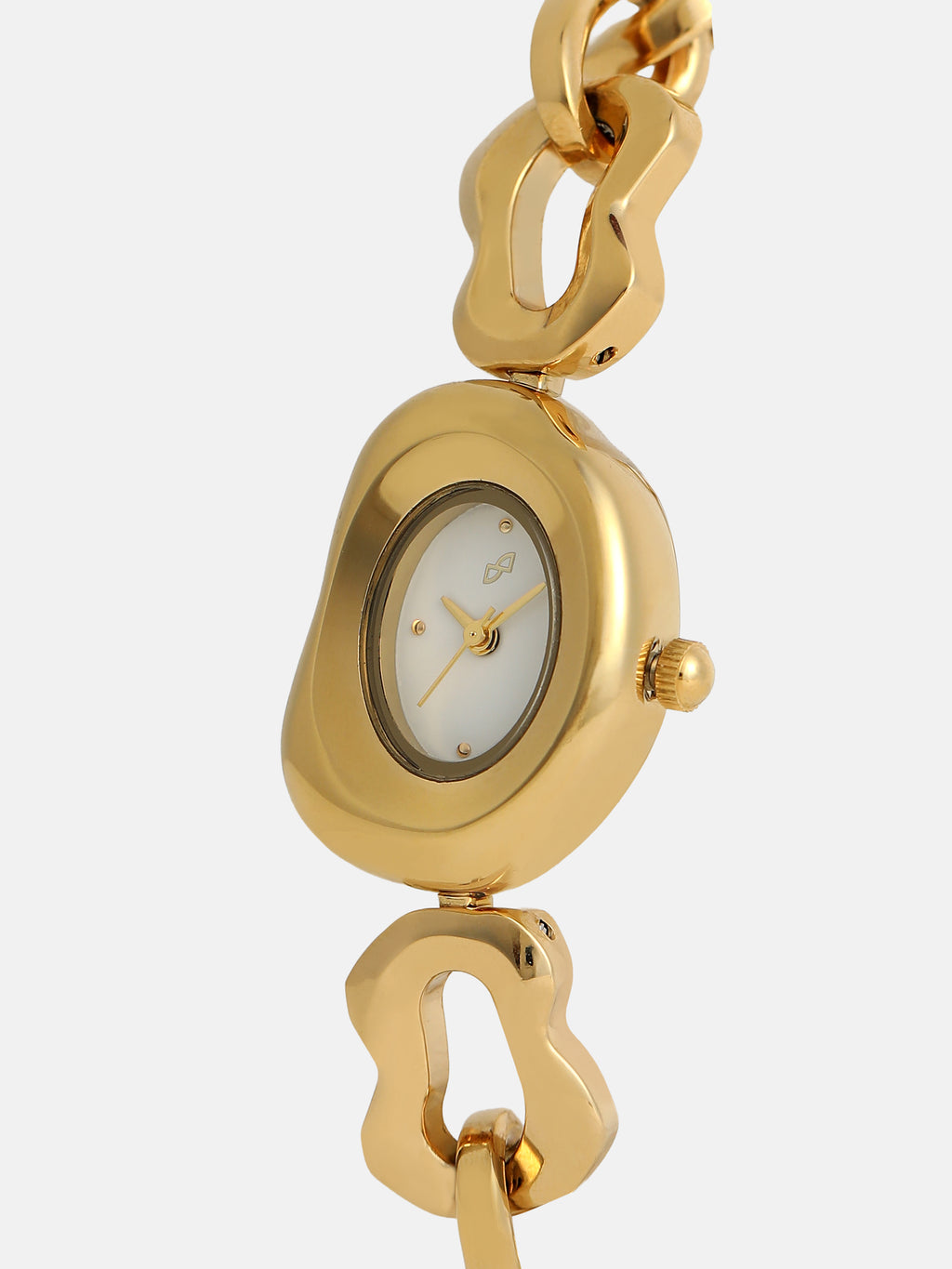 The Emerald Charm Chain Watch - Gold