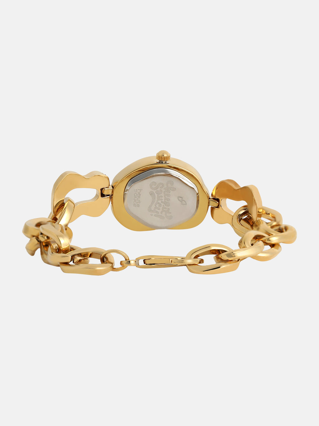 The Emerald Charm Chain Watch - Gold