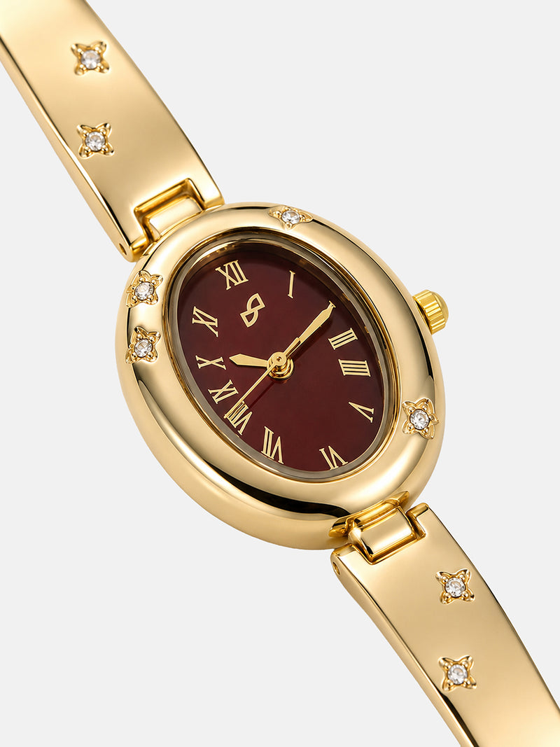 The Noir Halo Watch - Rose Gold