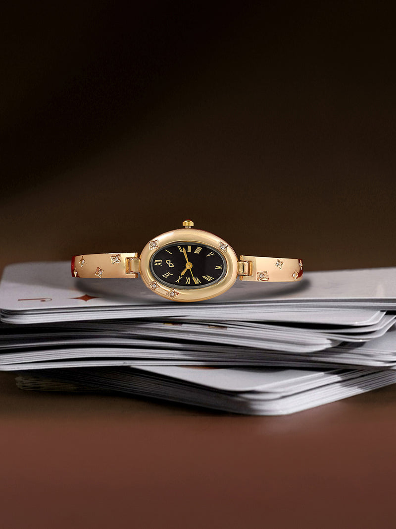 The Noir Halo Watch - Rose Gold