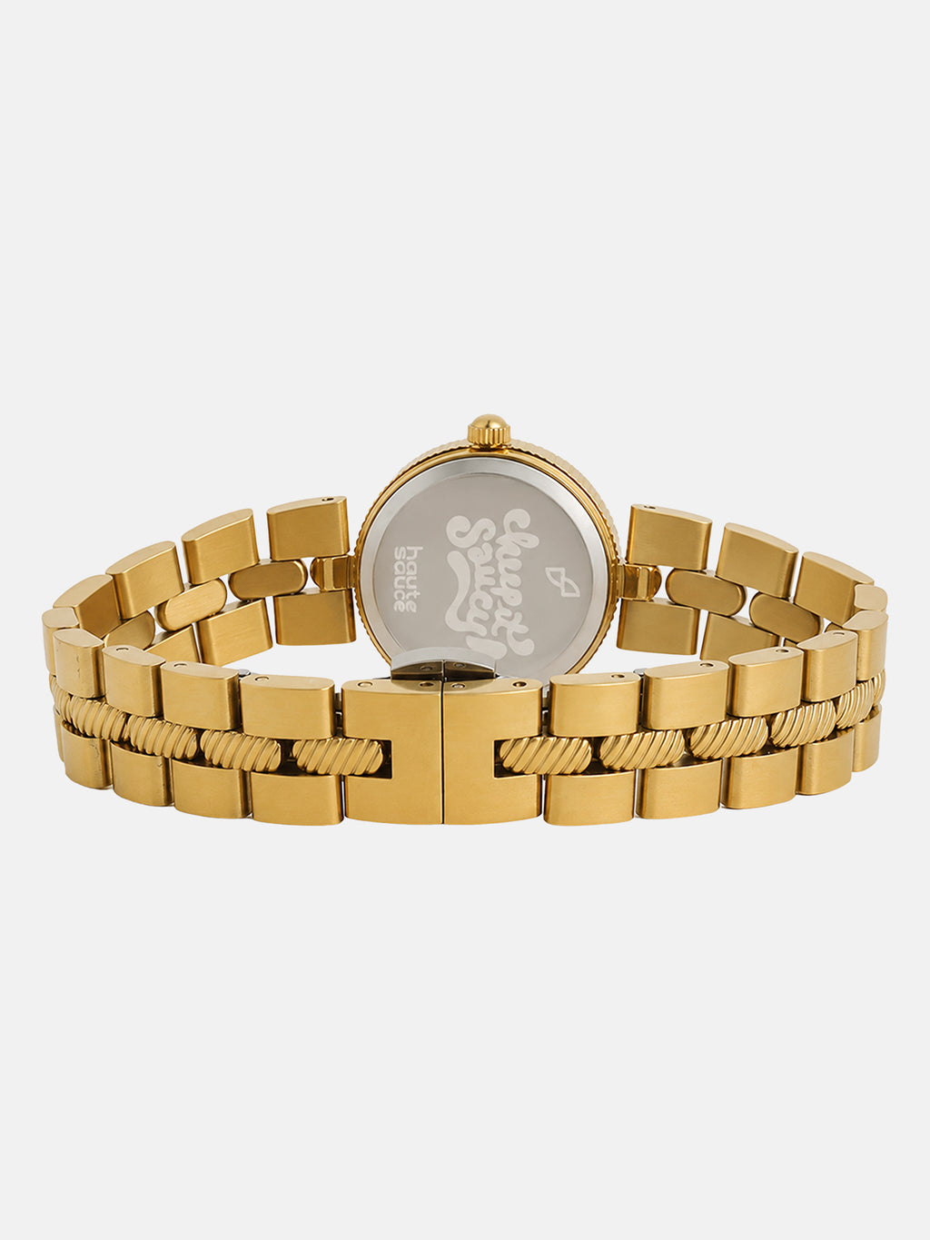 The Ruby Crystal Chain Watch - Gold