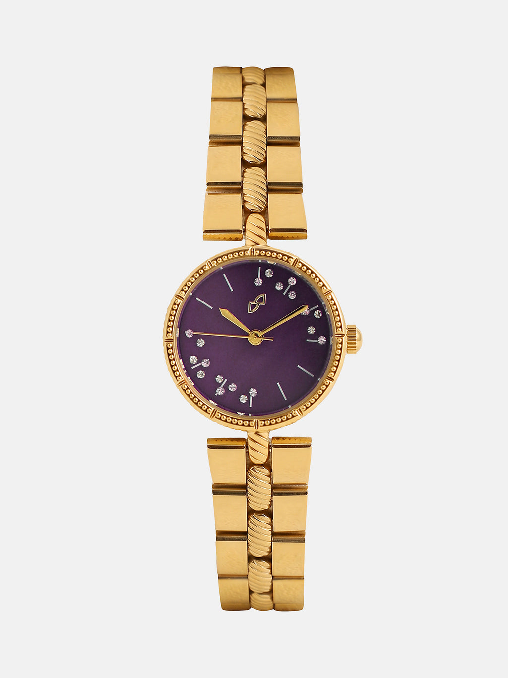 The Ruby Crystal Chain Watch - Gold