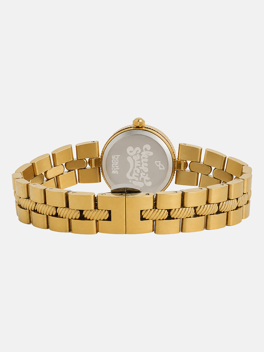 The Ruby Crystal Chain Watch - Gold