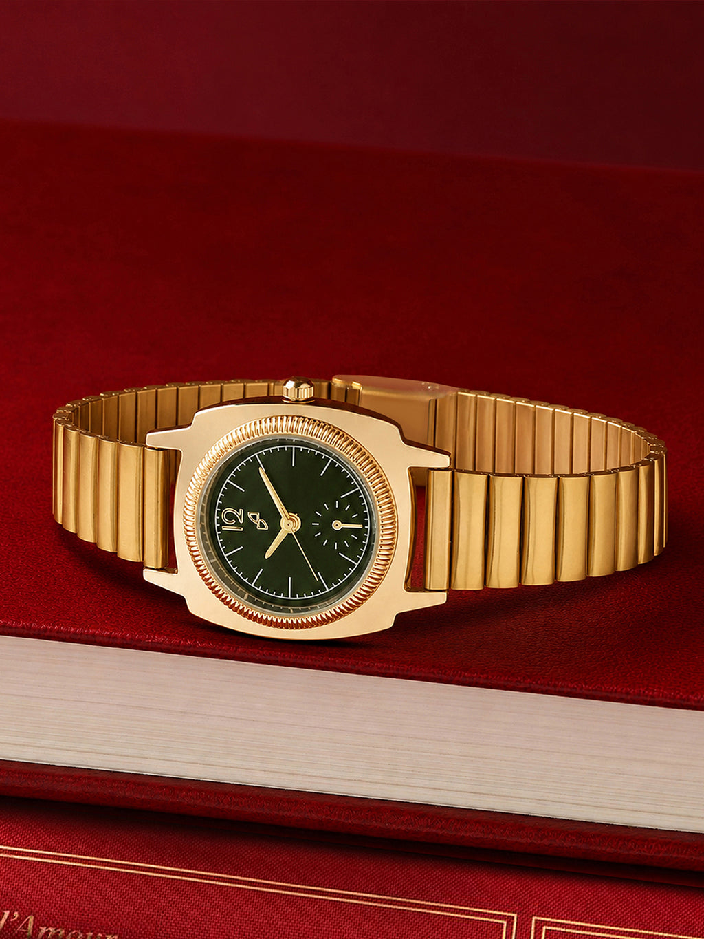 The Emerald Prestige Watch - Gold