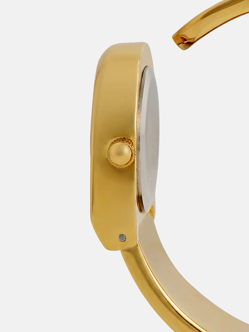 The Ruby Leather Watch - Vintage Gold