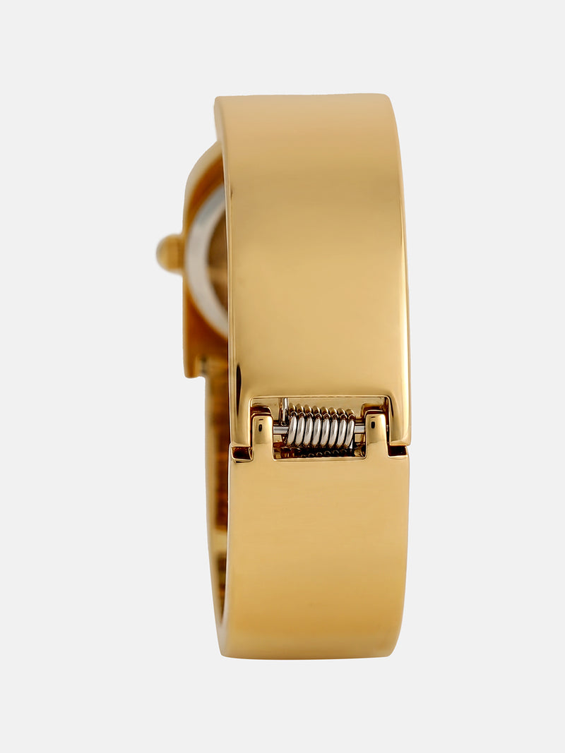 The Ruby Leather Watch - Vintage Gold