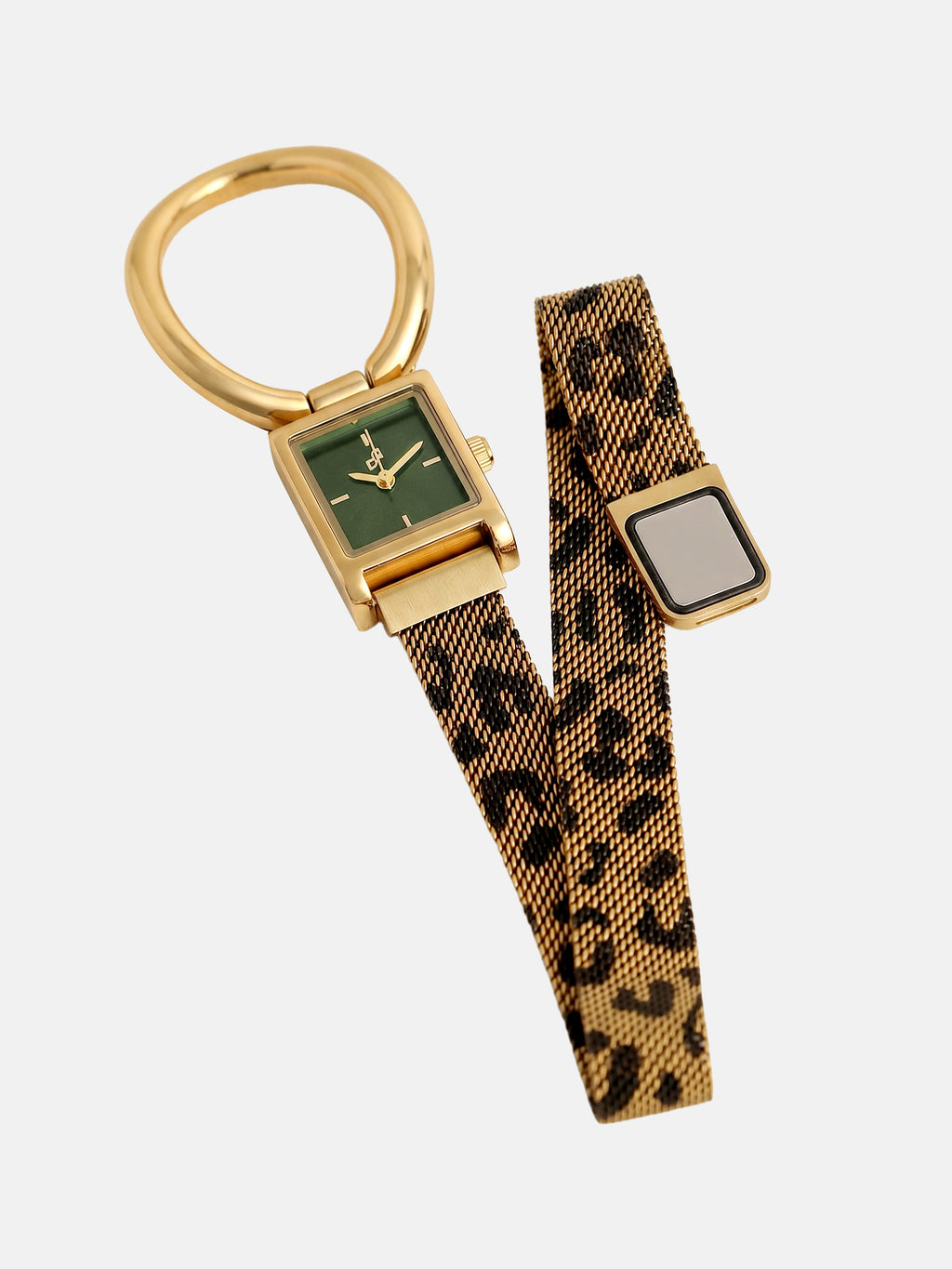 The Emerald Rectangular Bracelet Watch - Gold