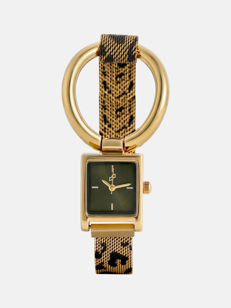 The Emerald Rectangular Bracelet Watch - Gold