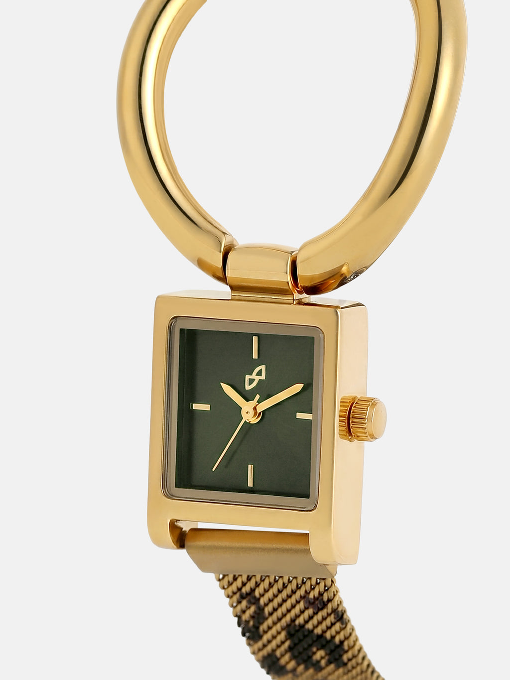 The Emerald Rectangular Bracelet Watch - Gold