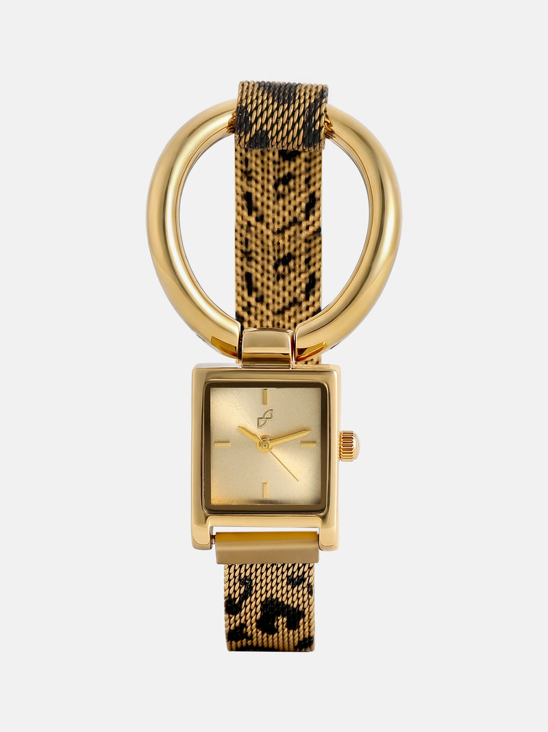 The Emerald Rectangular Bracelet Watch - Gold