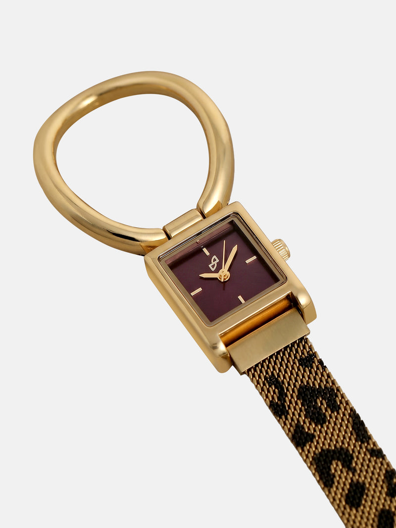 The Emerald Rectangular Bracelet Watch - Gold