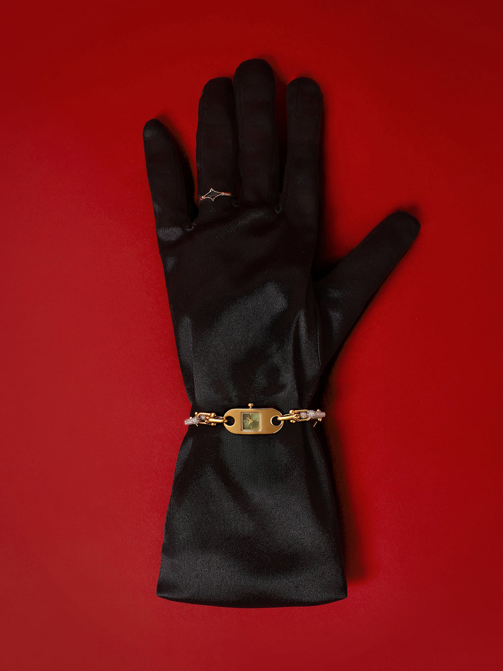 The Emerald Chain Link Watch - Gold