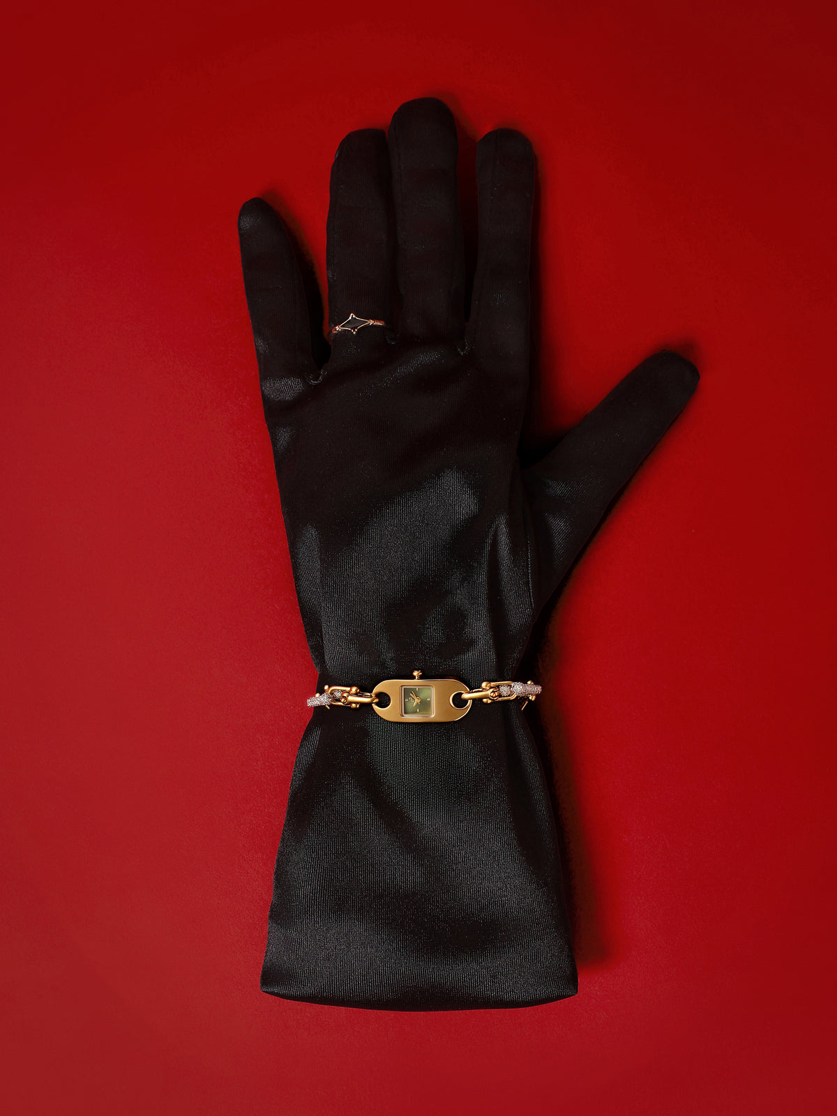 The Emerald Chain Link Watch - Gold