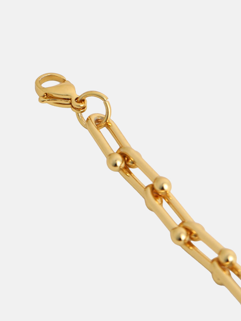 The Emerald Chain Link Watch - Gold