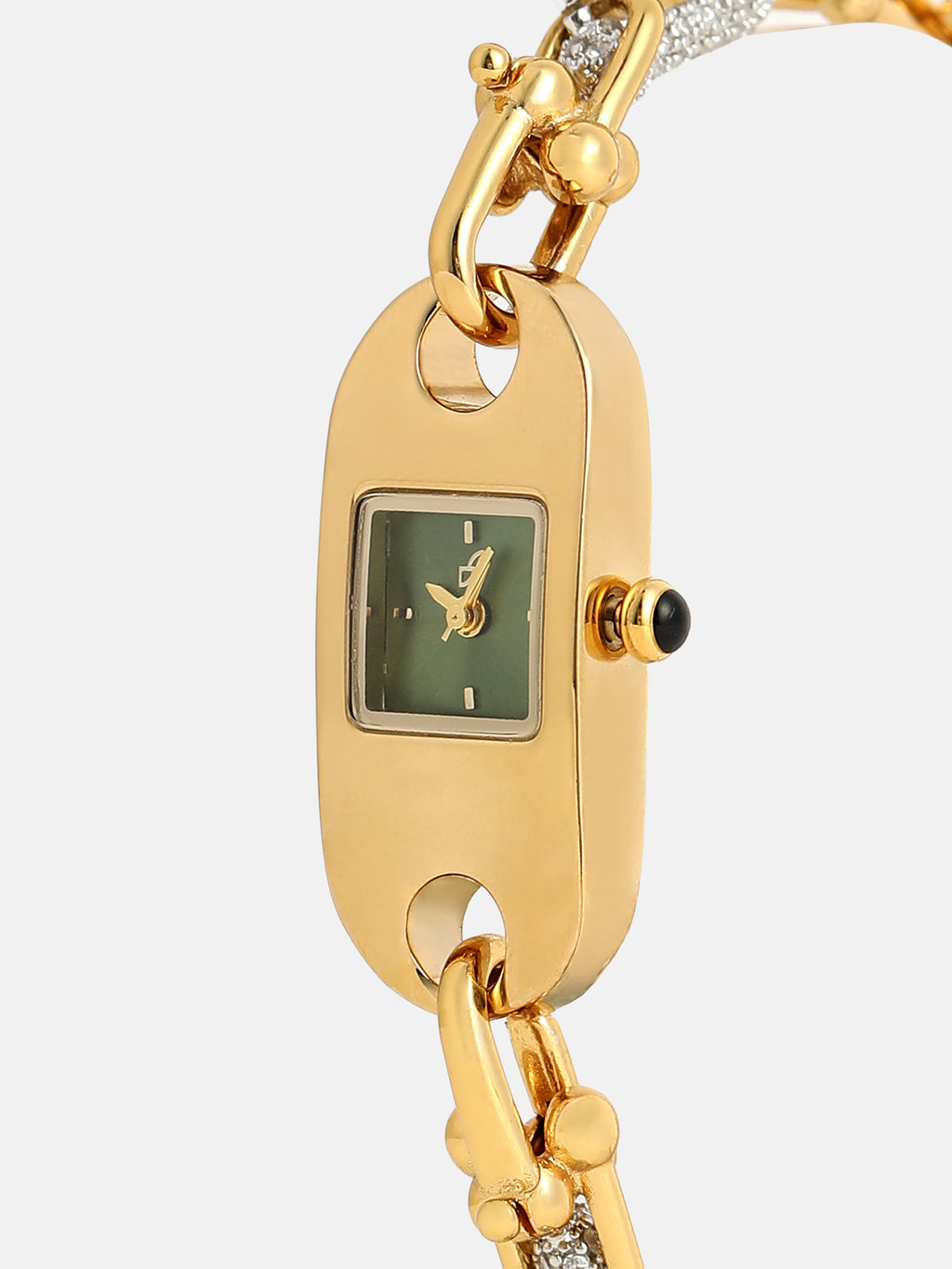 The Emerald Chain Link Watch - Gold