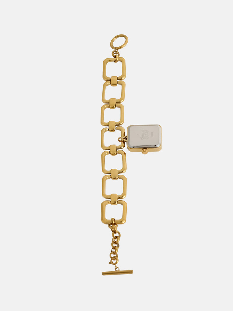 The Ruby Chain Link Watch - Gold