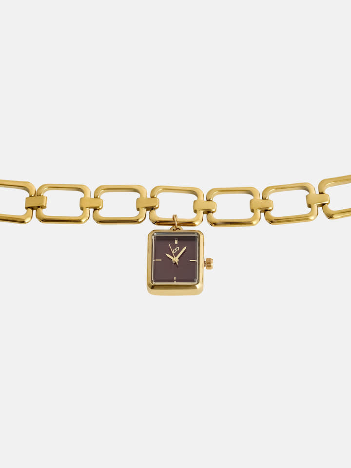 The Ruby Chain Link Watch - Gold