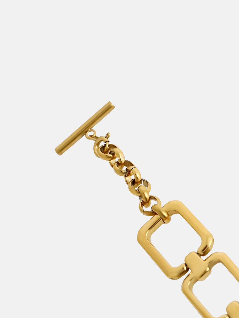 The Ruby Chain Link Watch - Gold