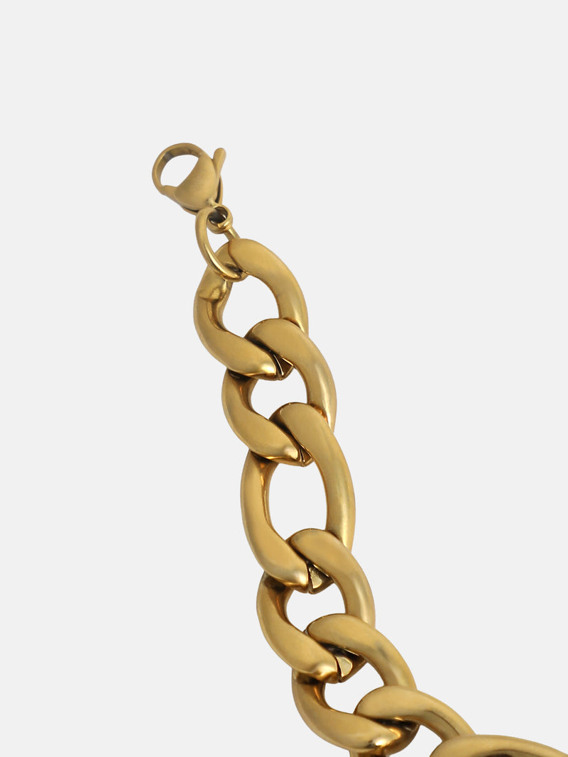 The Ivory Chain Link Watch - Gold