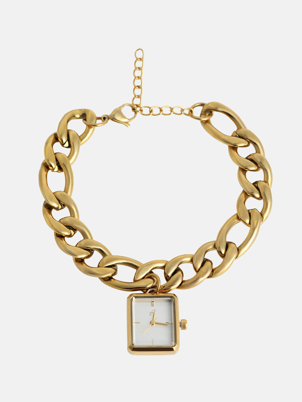 The Ivory Chain Link Watch - Gold