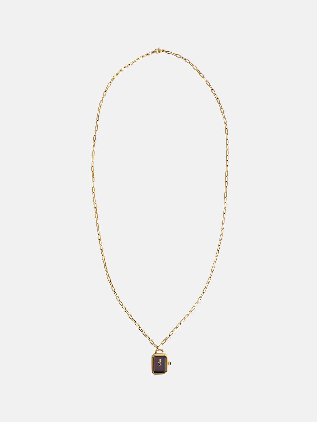 The Ruby Pendant Necklace Watch - Gold
