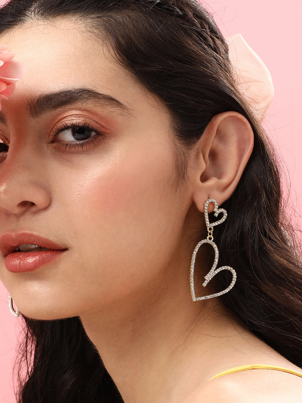 The Bling-Cuoer Drop Earrings - Crystal Silver
